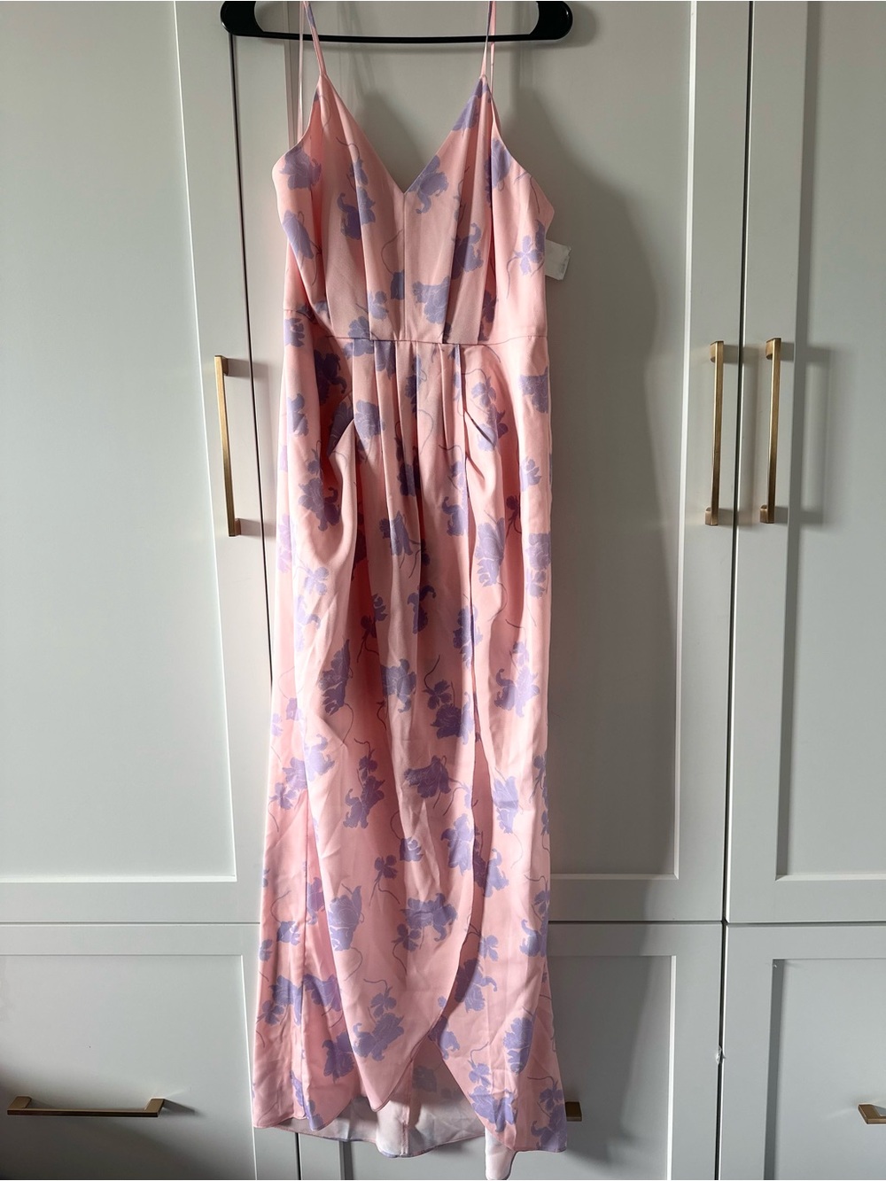 Chelsea28 Pink Slip Dress with Lavender Floral Print